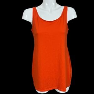 Eileen Fisher Orange Organic Cotton Tank Top Size Medium